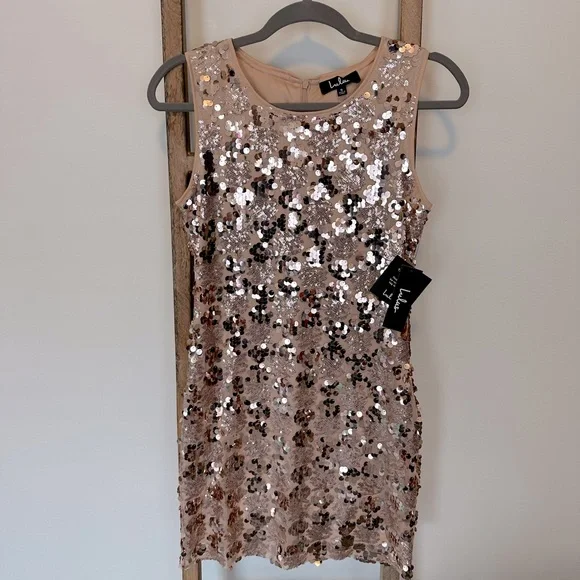 Lulus | Dresses | Rose Gold Champagne Nwt Sequin Mini Dress Never Worn  Perfect Condition | Poshmark